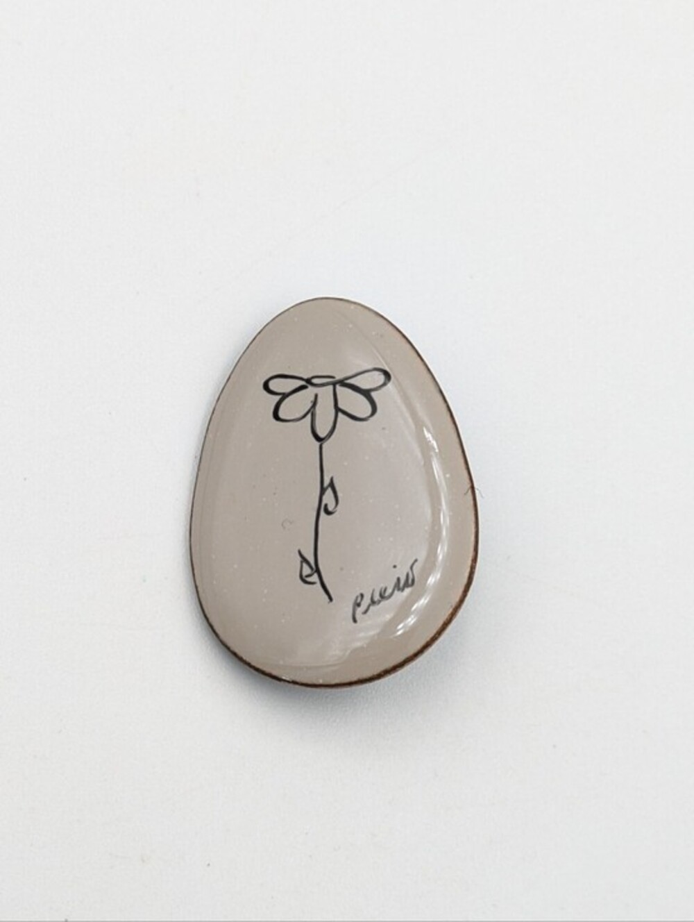 Quebec Canada artisan enamel flower brooch pin